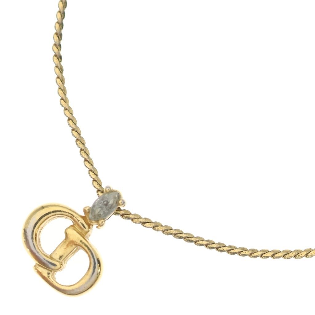 Dior CD Logo Necklace Gold