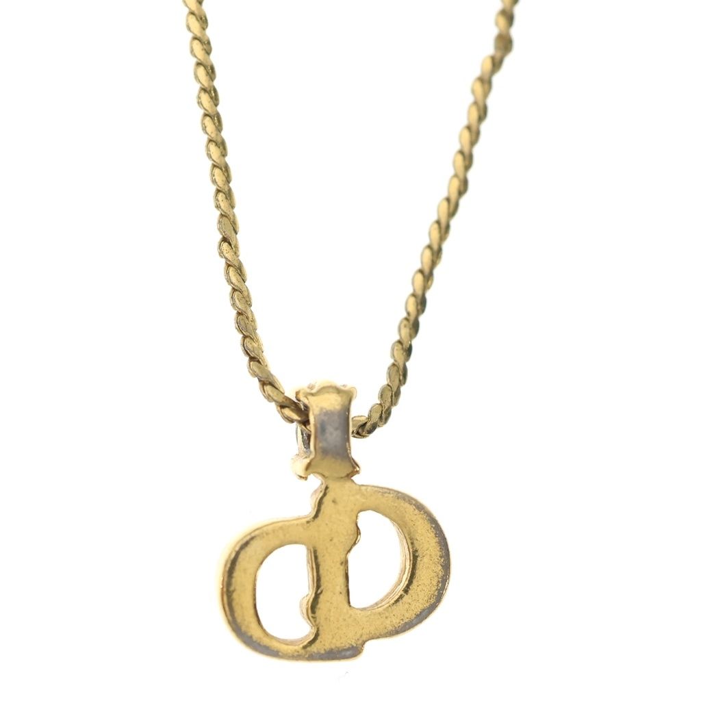 Dior CD Logo Necklace Gold — view 3