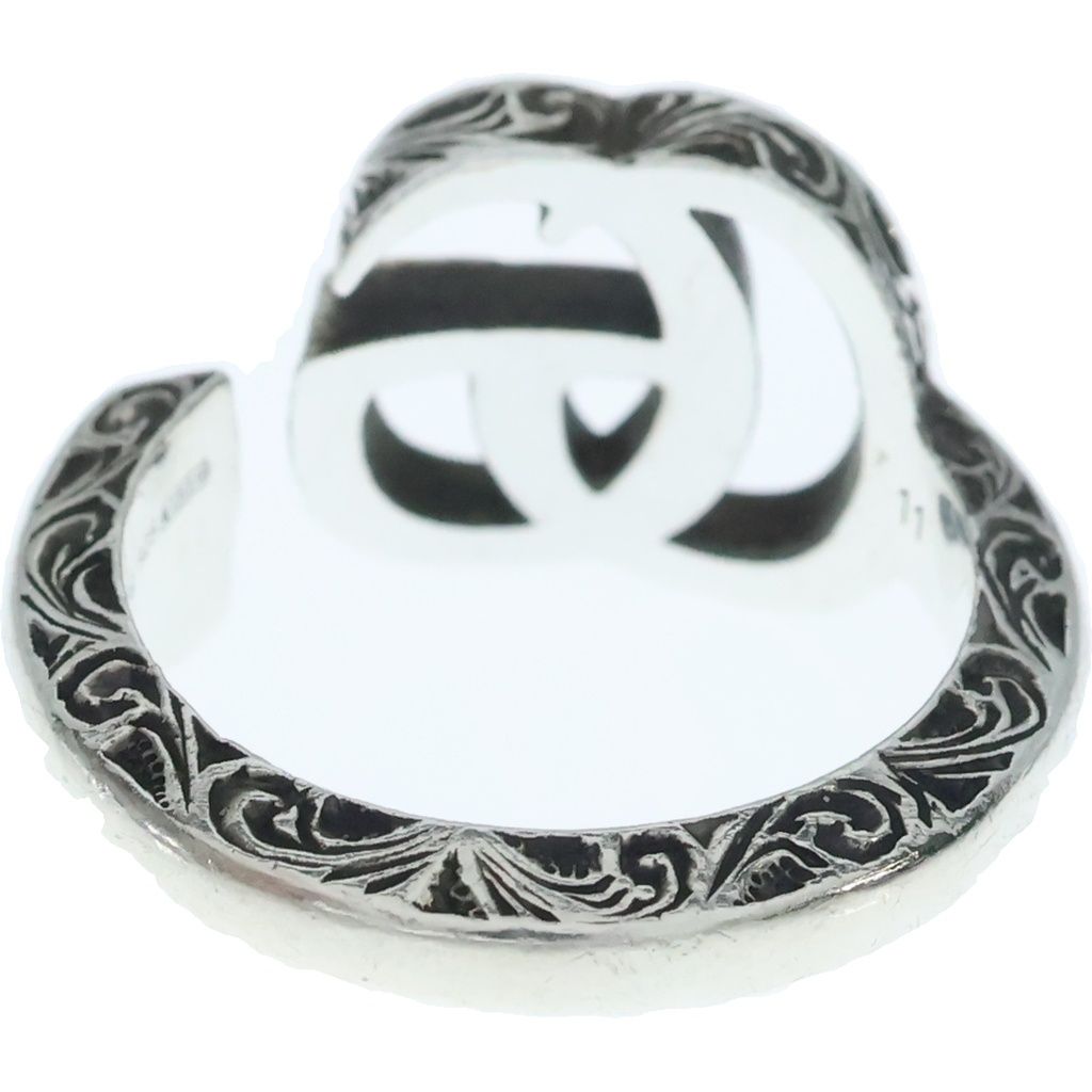 Gucci Arabesque Double G Signature Ring Silver — view 2