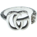 Gucci Arabesque Double G Signature Ring Silver
