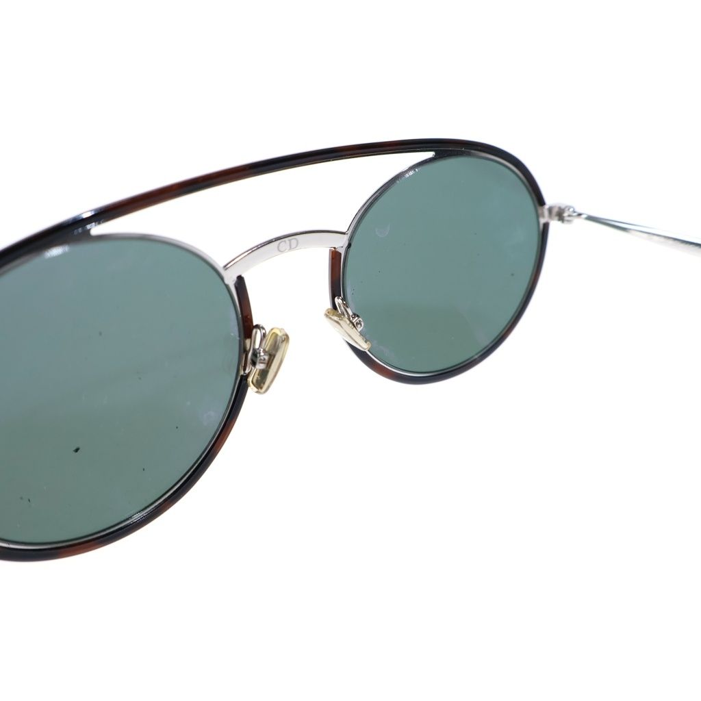Dior Homme Synthesis 01 Round Aviator Sunglasses Eyewear 51 Brown Silver — view 5