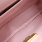 Chanel Mini Quilted 17 Chain Shoulder Bag Lambskin Pink — view 7