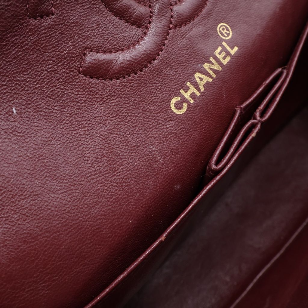 Chanel Quilted 23 Double Flap Chain Shoulder Bag Black Lambskin Gold — view 7