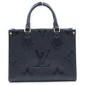 Louis Vuitton Monogram Empreinte On The Go PM Shoulder Bag Black Leather