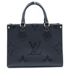 Louis Vuitton Monogram Empreinte On The Go PM Shoulder Bag Black Leather