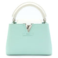 Louis Vuitton Capucines Mini 2-Way Shoulder Bag White Pastel Green Leather