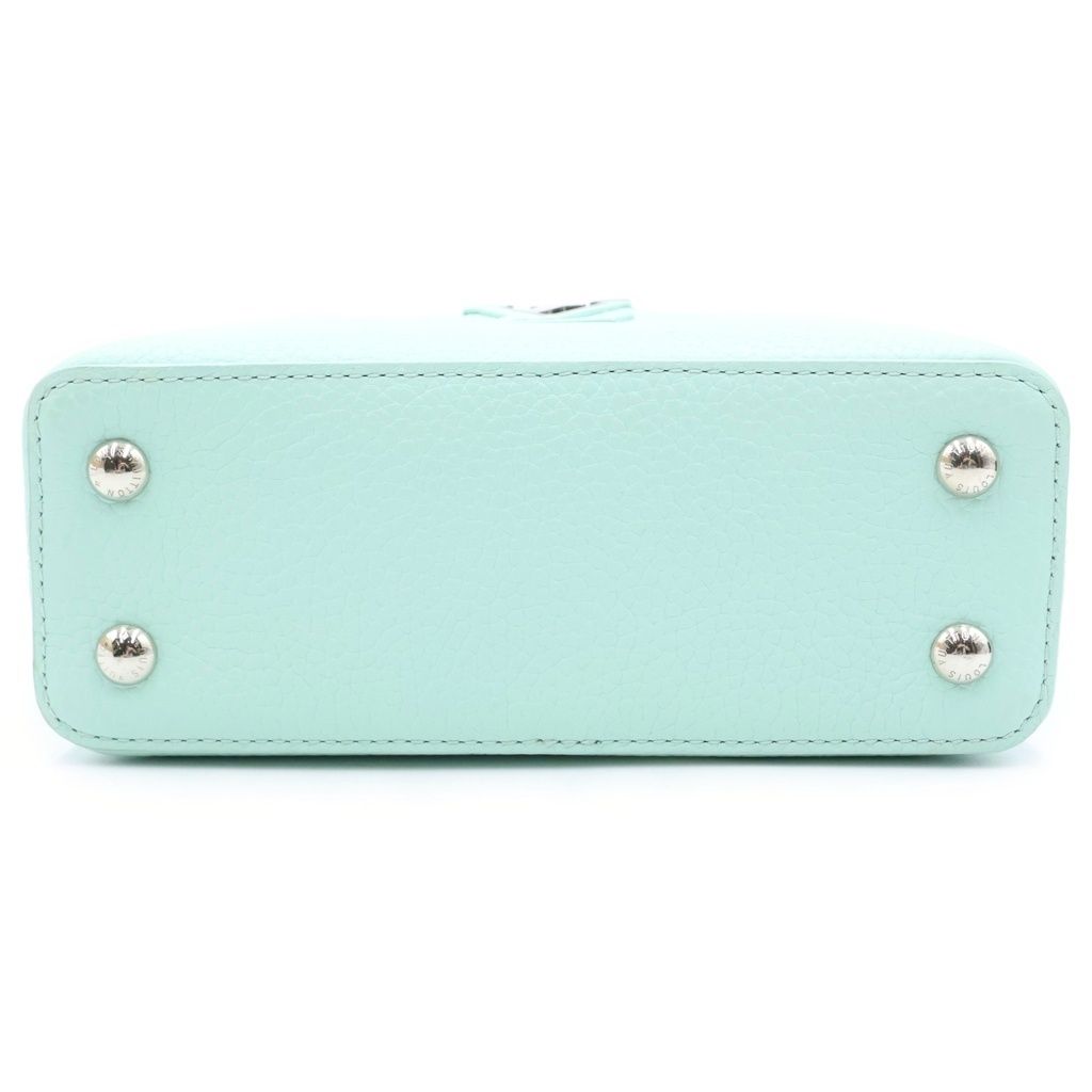 Louis Vuitton Capucines Mini 2-Way Shoulder Bag White Pastel Green Leather — view 4