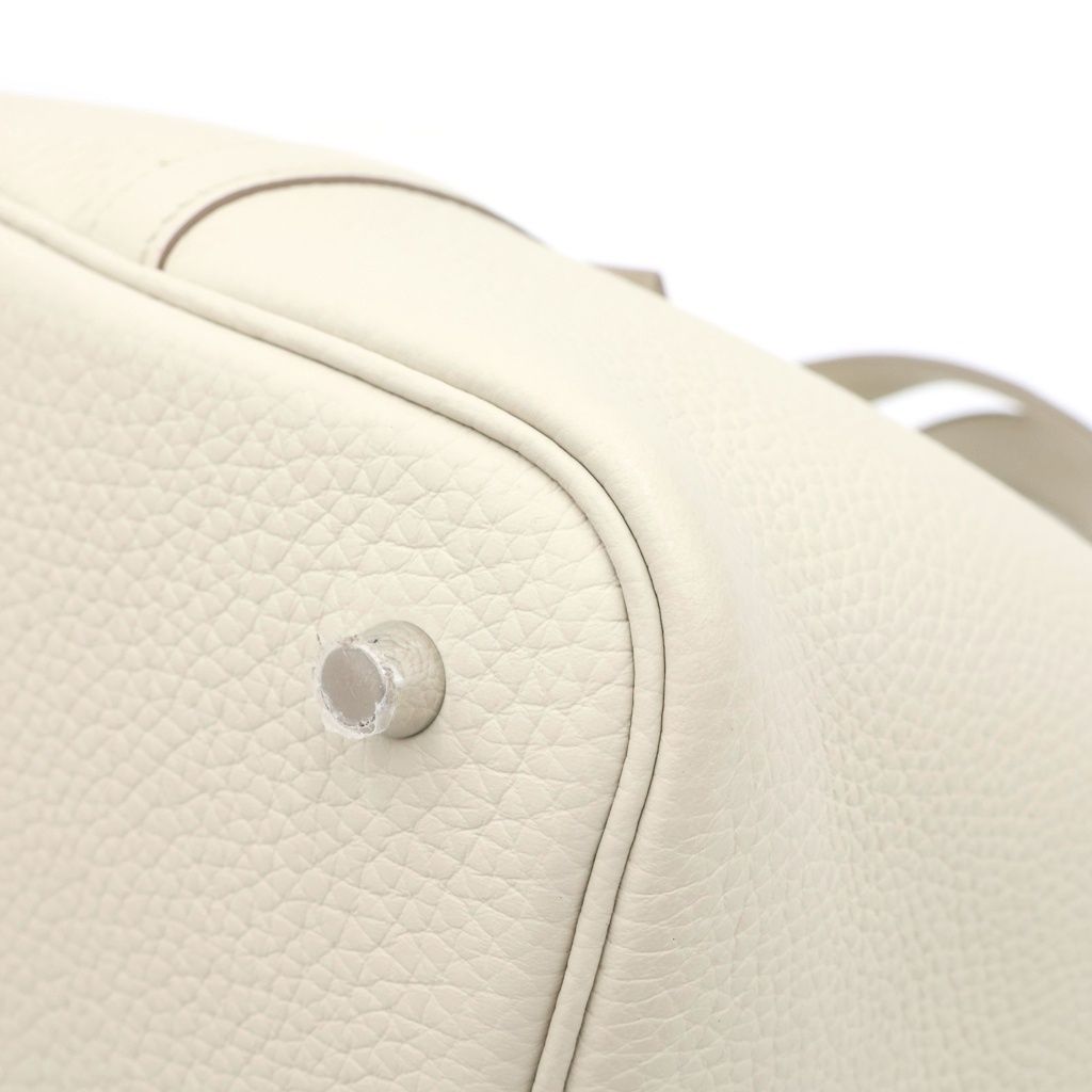 Hermes Picotin Lock MM Handbag Cles Taurillon Leather Silver — view 5
