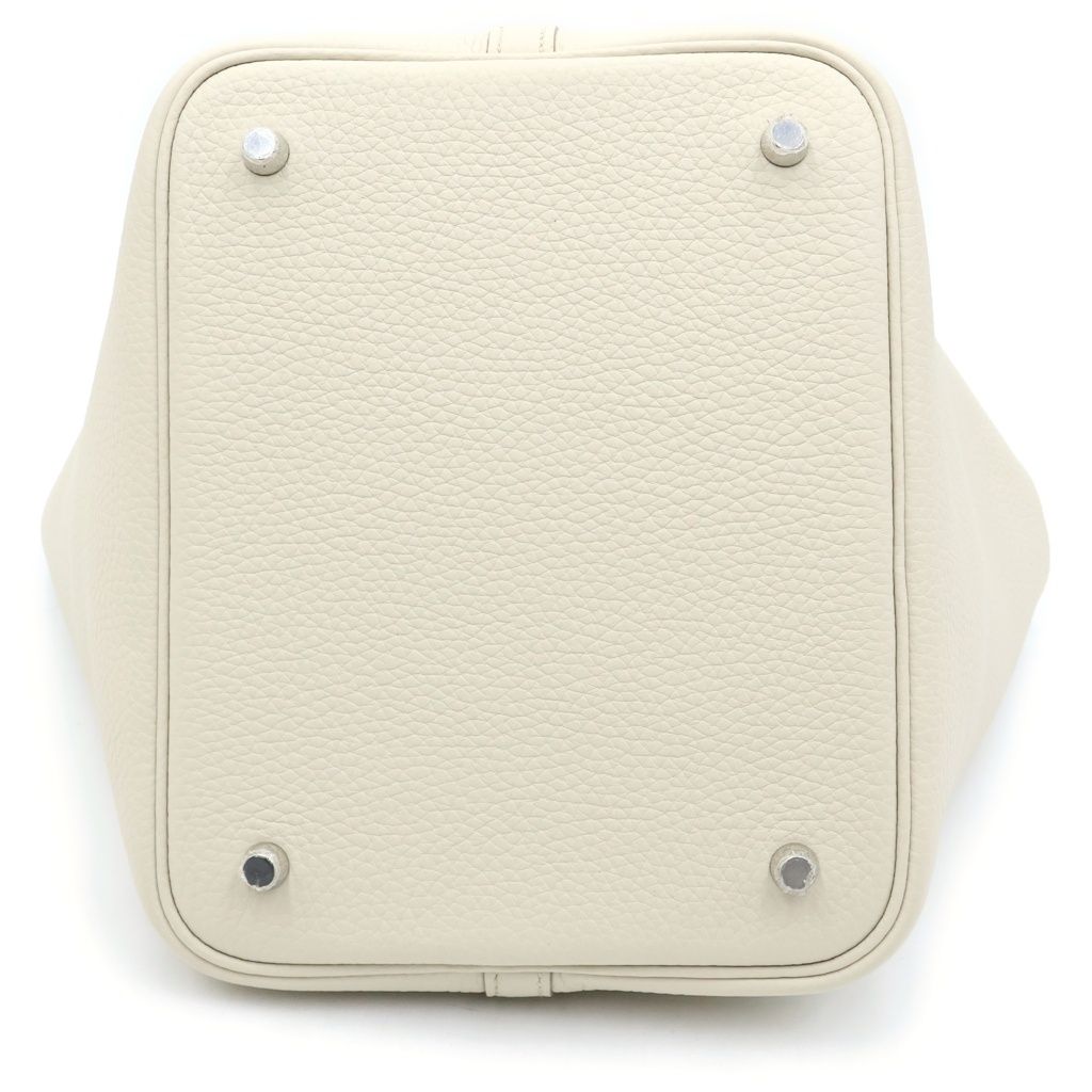 Hermes Picotin Lock MM Handbag Cles Taurillon Leather Silver — view 4