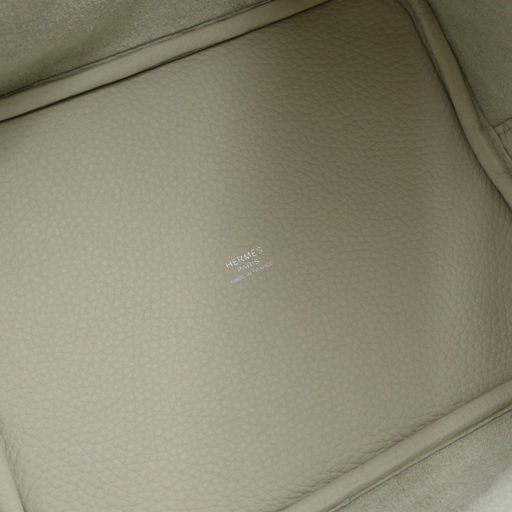 Hermes Picotin Lock MM Handbag Cles Taurillon Leather Silver — view 7
