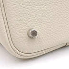 Hermes Picotin Lock MM Handbag Cles Taurillon Leather Silver — view 6