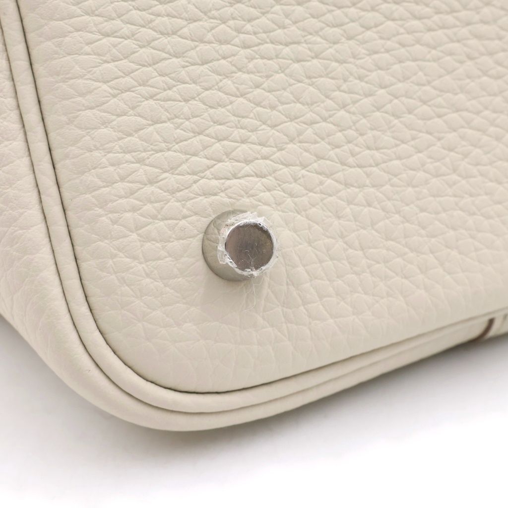 Hermes Picotin Lock MM Handbag Cles Taurillon Leather Silver — view 6