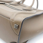 Celine Luggage Micro Suri Handbag Drummed Calfskin Leather Greige — view 5