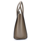 Celine Luggage Micro Suri Handbag Drummed Calfskin Leather Greige — view 3