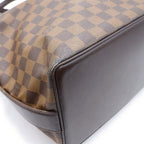 Louis Vuitton Damier Chelsea Boston Bag Brown Leather Gold — view 6