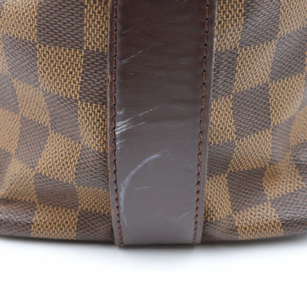 Louis Vuitton Damier Chelsea Boston Bag Brown Leather Gold — view 8