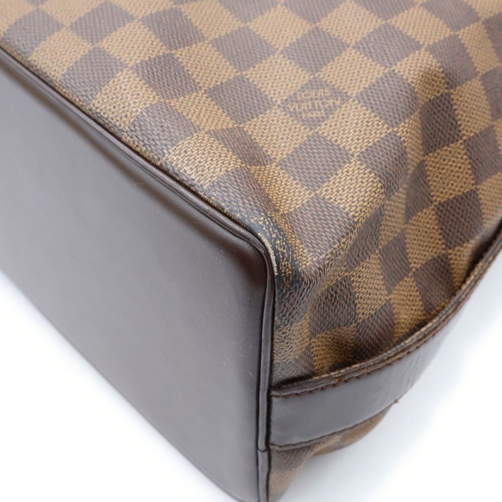 Louis Vuitton Damier Chelsea Boston Bag Brown Leather Gold — view 5
