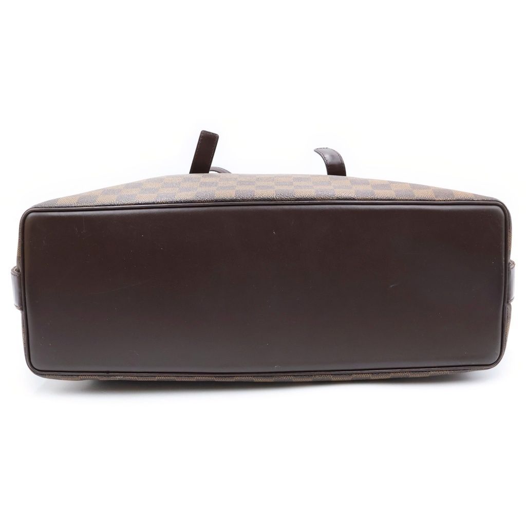 Louis Vuitton Damier Chelsea Boston Bag Brown Leather Gold — view 4