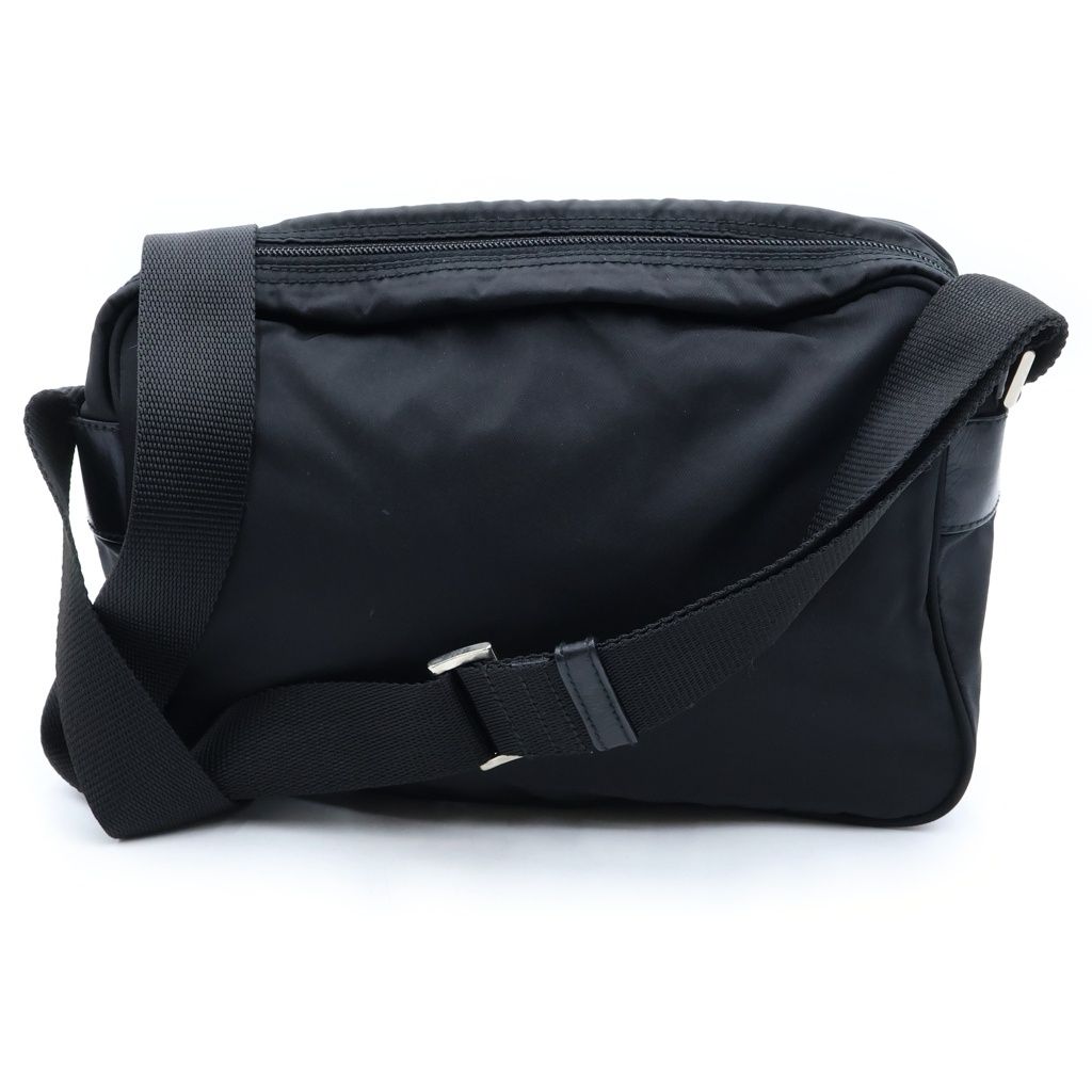 Prada Triangle Logo Tessuto Shoulder Bag Nylon Black — view 2