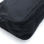 Prada Triangle Logo Tessuto Shoulder Bag Nylon Black — view 6