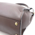 Fendi Peekaboo Regular Medium Shoulder Bag Selleria Leather 2-Way Brown — view 5