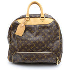 Louis Vuitton Monogram Evasion Handbag Brown Leather Gold