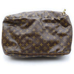 Louis Vuitton Monogram Evasion Handbag Brown Leather Gold — view 4