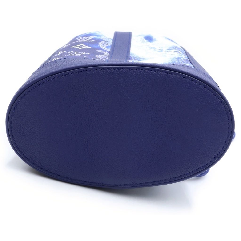 Louis Vuitton Monogram Bandana Randonne PM Shoulder Bag Leather Blue — view 4