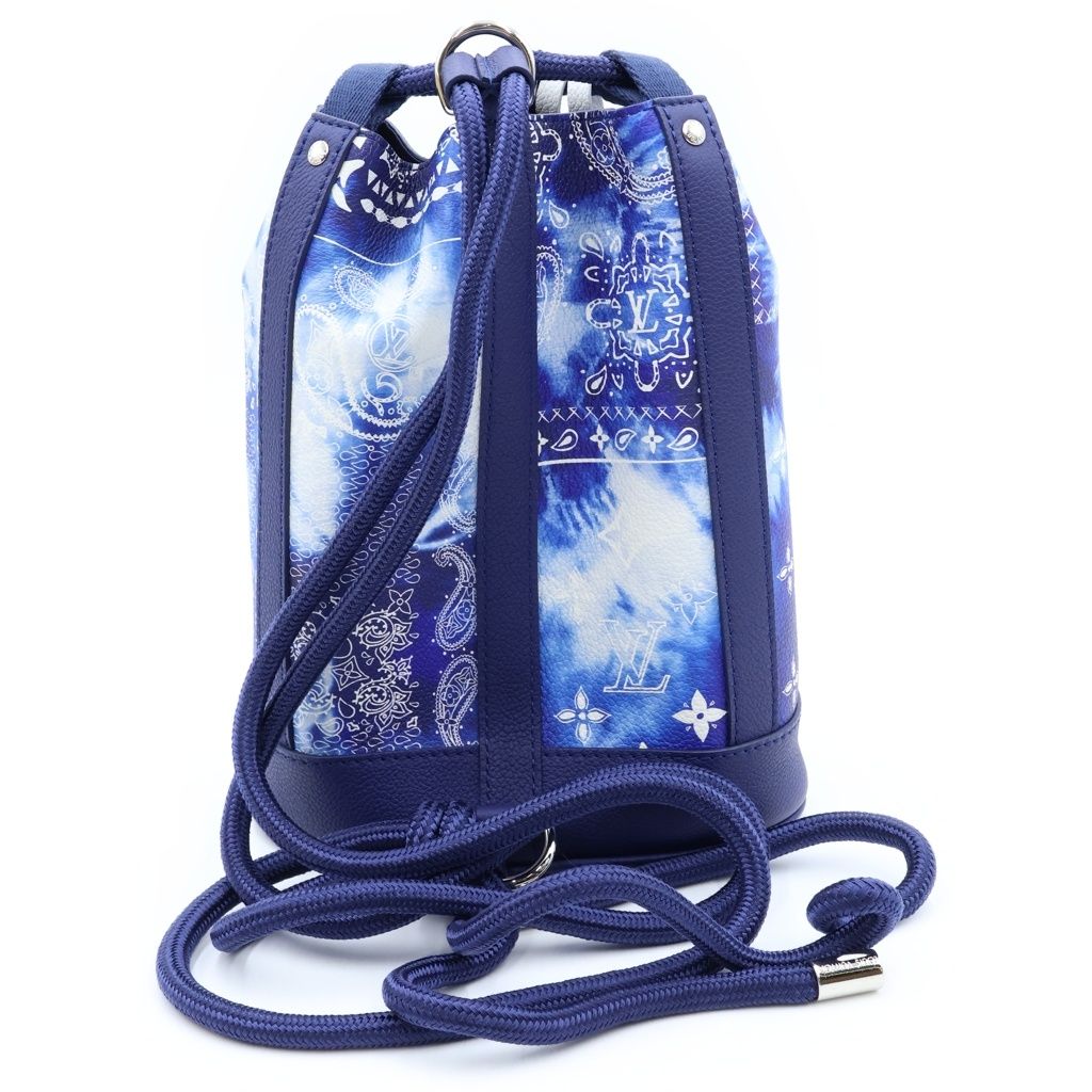 Louis Vuitton Monogram Bandana Randonne PM Shoulder Bag Leather Blue — view 2