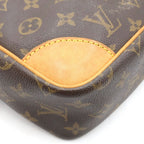 Louis Vuitton Monogram Shoulder Bag Brown Leather Gold — view 6