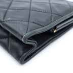 Chanel Quilted Kiss Lock Mini Bag Black Lambskin Gold — view 5