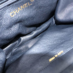 Chanel Quilted Kiss Lock Mini Bag Black Lambskin Gold — view 8