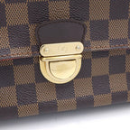 Louis Vuitton Damier Ravello GM Shoulder Bag Brown Leather Gold — view 6