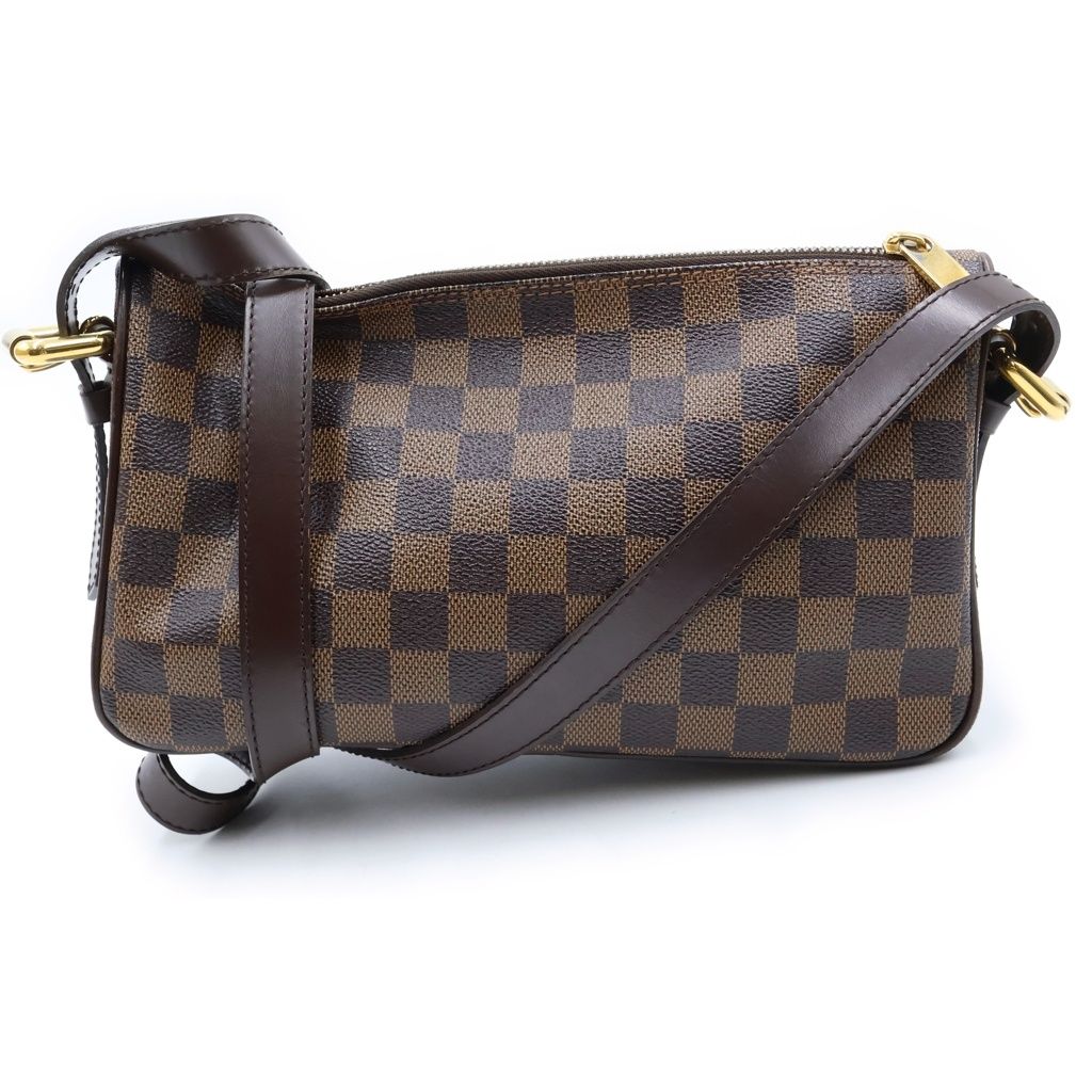 Louis Vuitton Damier Ravello GM Shoulder Bag Brown Leather Gold — view 2