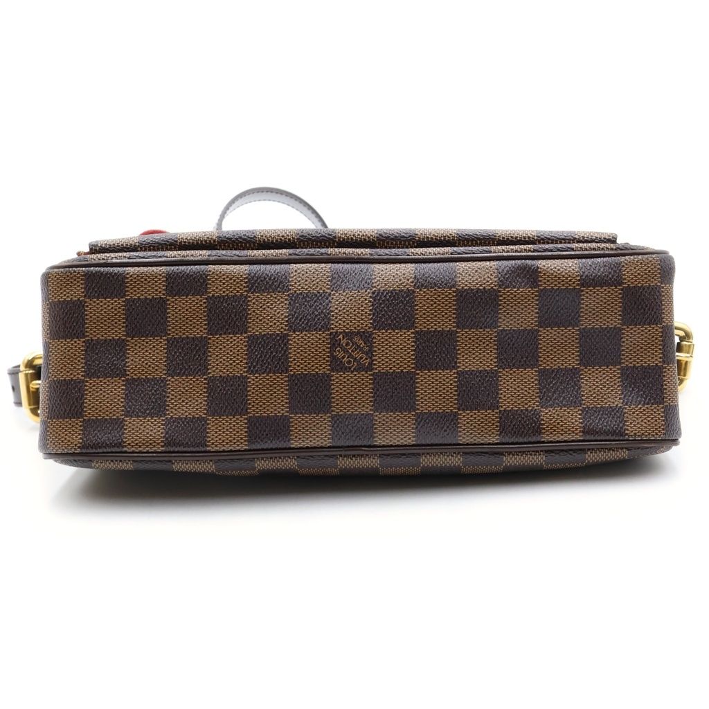 Louis Vuitton Damier Ravello GM Shoulder Bag Brown Leather Gold — view 4