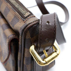 Louis Vuitton Damier Ravello GM Shoulder Bag Brown Leather Gold — view 8
