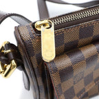 Louis Vuitton Damier Ravello GM Shoulder Bag Brown Leather Gold — view 7