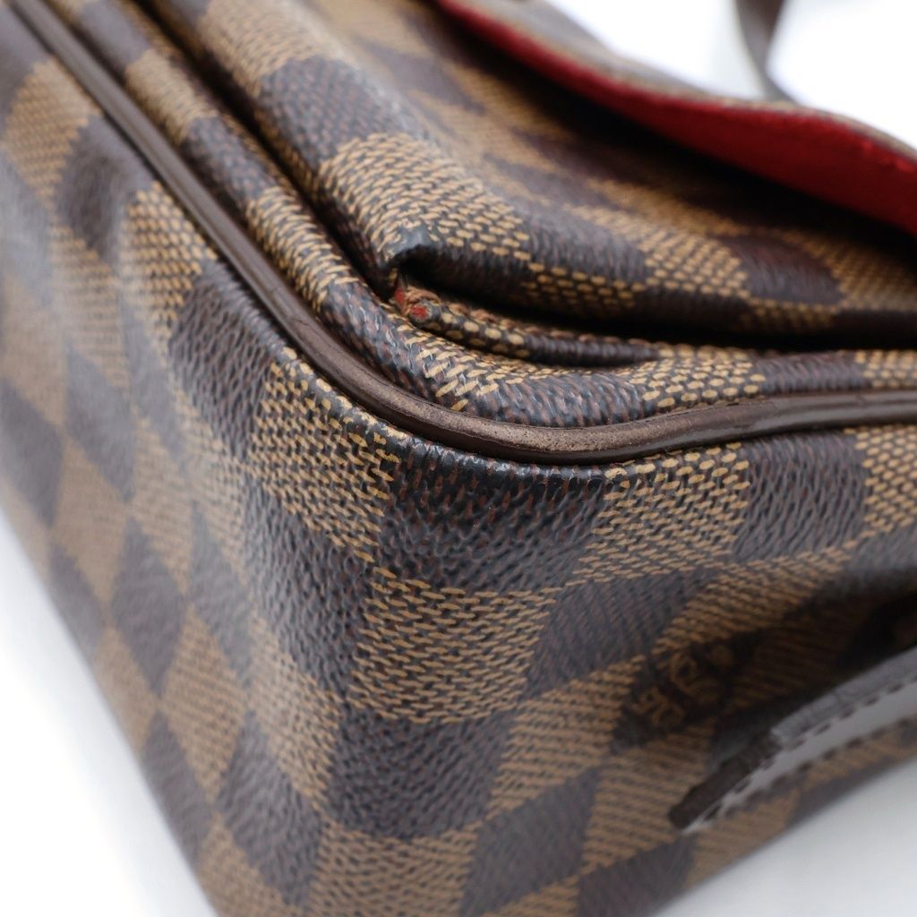 Louis Vuitton Damier Ravello GM Shoulder Bag Brown Leather Gold — view 5