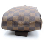 Louis Vuitton Damier Geronimos Shoulder Bag Brown Leather Gold — view 4