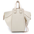 Loewe Hammock Medium 2-Way Shoulder Bag Ivory Off White Leather Gold