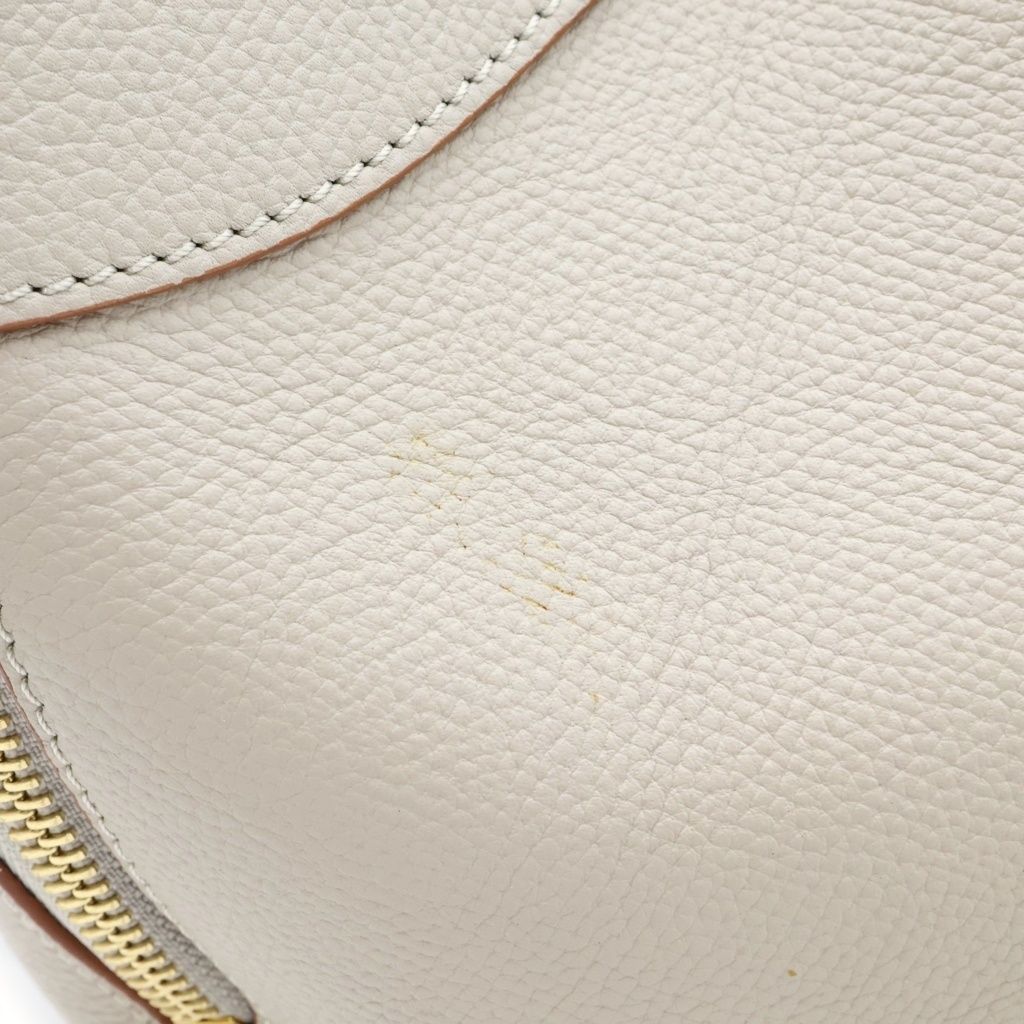 Loewe Hammock Medium 2-Way Shoulder Bag Ivory Off White Leather Gold — view 6