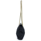 Prada Chain Tote Bag Black Nylon Gold — view 3