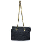 Prada Chain Tote Bag Black Nylon Gold — view 2