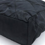 Prada Chain Tote Bag Black Nylon Gold — view 5