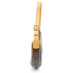 Louis Vuitton Monogram Pochette Croissant Bag Brown Leather Gold — view 3