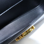 Celine Triomphe Shoulder Bag Black Shiny Calfskin Gold — view 8