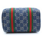 Gucci Ophidia GG Denim Mini Boston Bag 2-Way Indigo Blue Gold — view 4