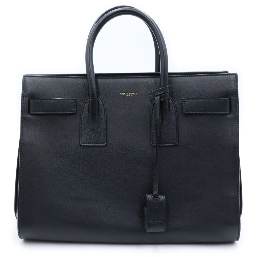 Saint Laurent Paris Sac Dejour Nano 2-Way Shoulder Bag Black Leather Gold