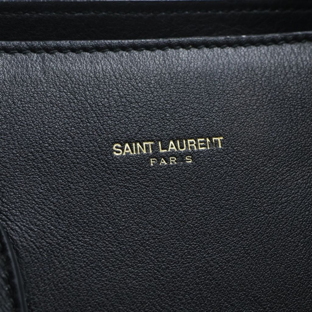 Saint Laurent Paris Sac Dejour Nano 2-Way Shoulder Bag Black Leather Gold — view 7