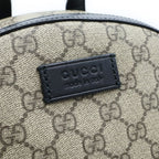 Gucci GG Supreme Backpack Black Beige Leather — view 6